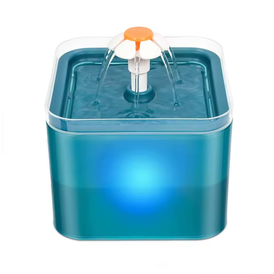 Smart Whiskers™ 2L Automatic Pet Water Fountain with LED Lighting