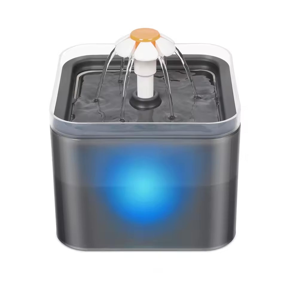 Smart Whiskers™ 2L Automatic Pet Water Fountain with LED Lighting