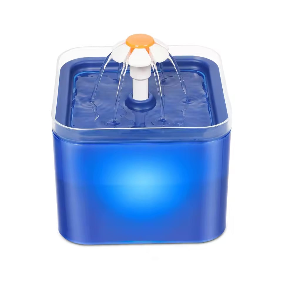 Smart Whiskers™ 2L Automatic Pet Water Fountain with LED Lighting